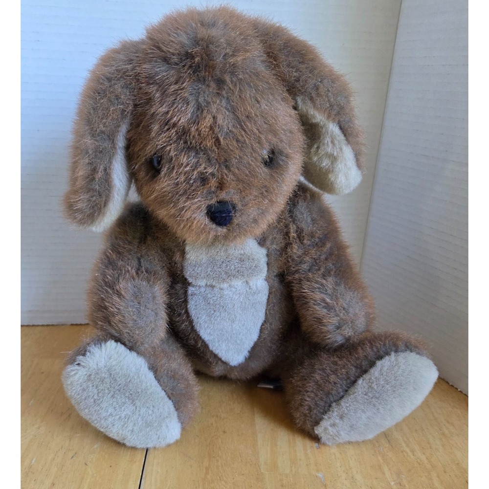 Vintage Carousel by Guy Frosted Brown Lop Ear Bunny Rabbit Plush 1983 11 inch